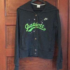 Vintage  Just Do It embroidered letterman style
